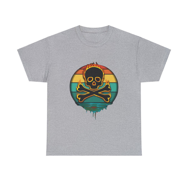 Skull On Fire, Heavy Cotton Tee