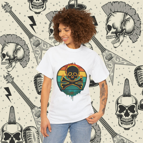 Skull On Fire, Heavy Cotton Tee