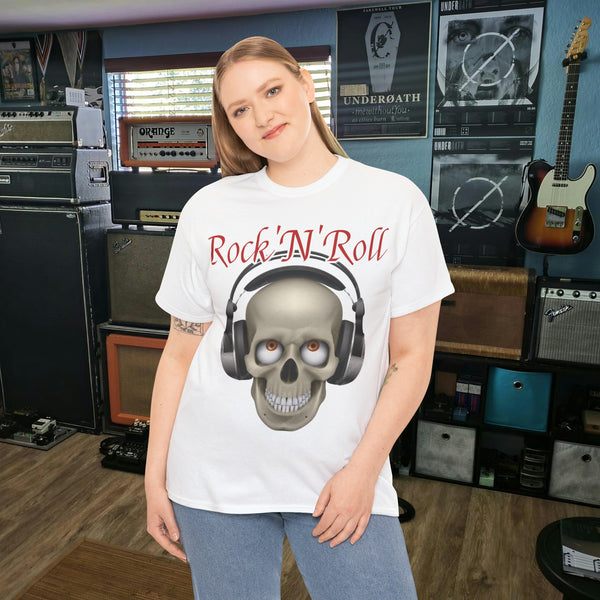 Rock n Roll Skull,  Heavy Cotton Tee