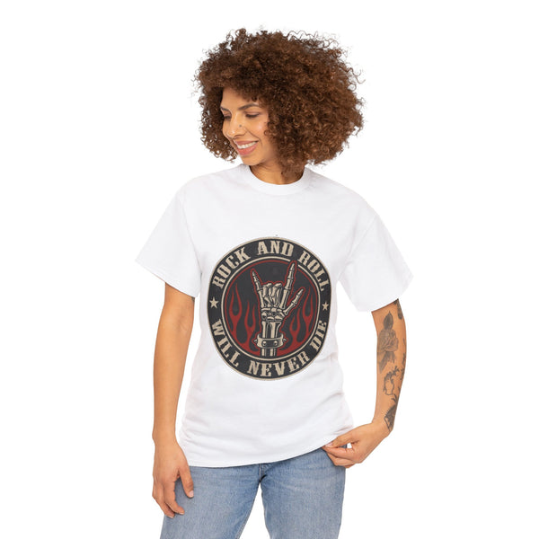 Rock n Roll Will Never Die, Heavy Cotton Tee