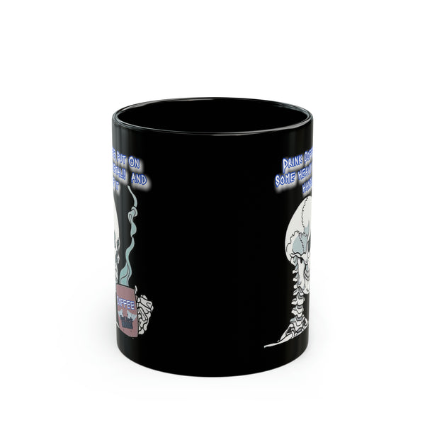 Heavy Metal Skull,  Black Mug (11oz)