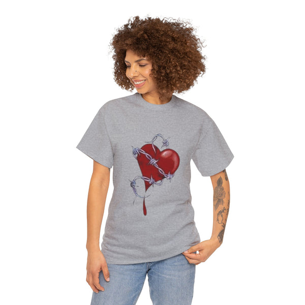 Barbed Wire Heart, Heavy Cotton Tee