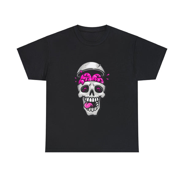 Brain Drain Skull, Heavy Cotton Tee